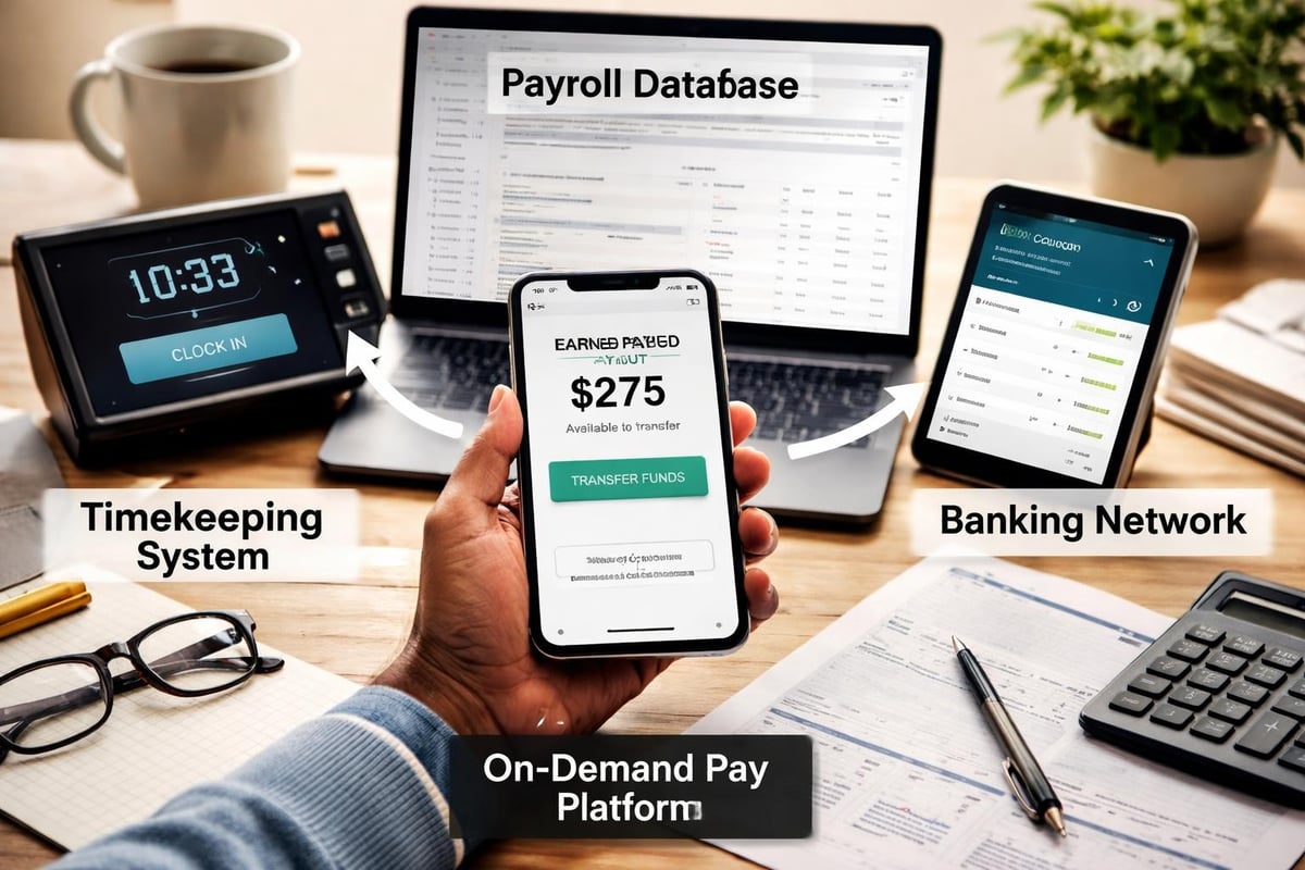 On-demand pay technology integration