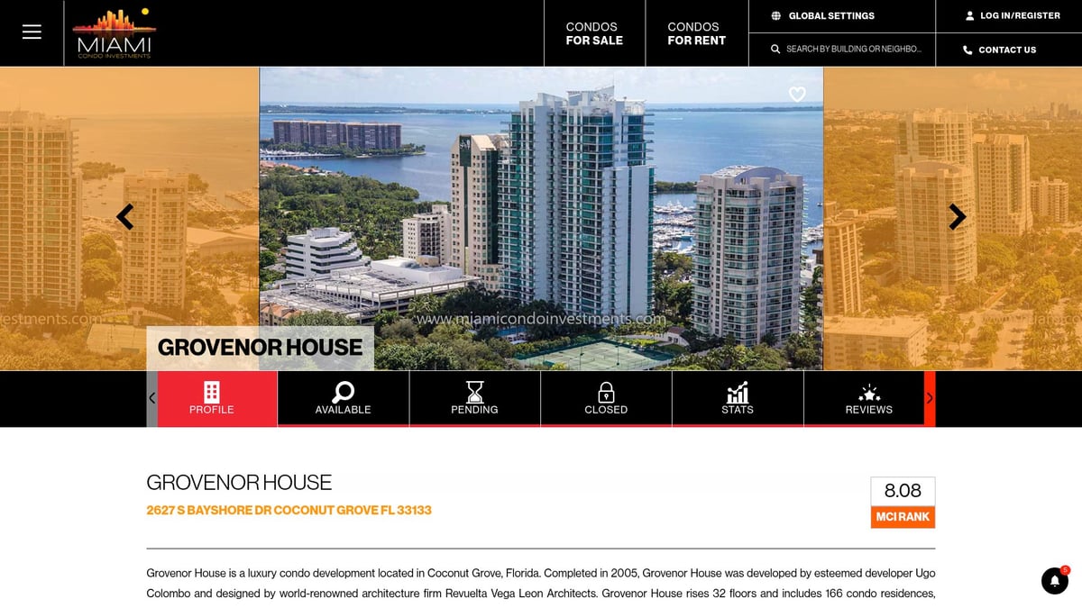 7 Best Coconut Grove Condos For Sale in 2025 - Grovenor House