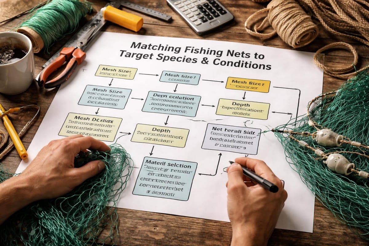 Fishing net selection process