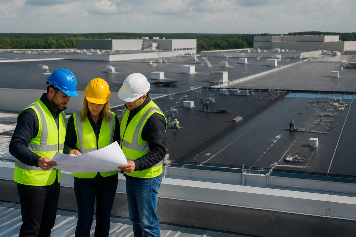 Industrial roofing project planning