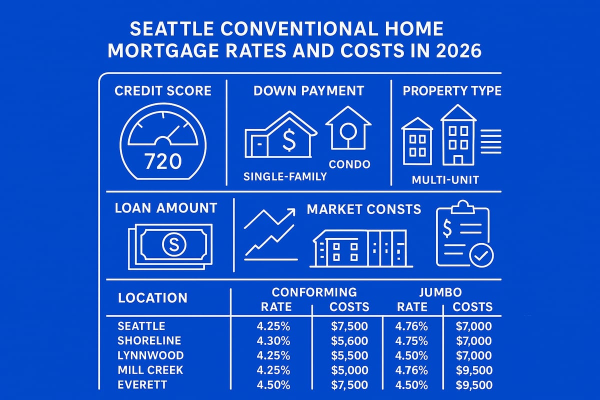 Conventional Mortgage Rates & Costs in Seattle: 2026 Outlook