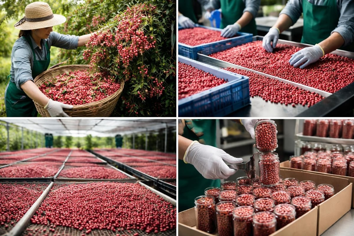 Transformation des baies de roses