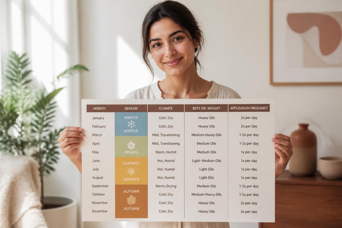 Seasonal oil adjustment calendar