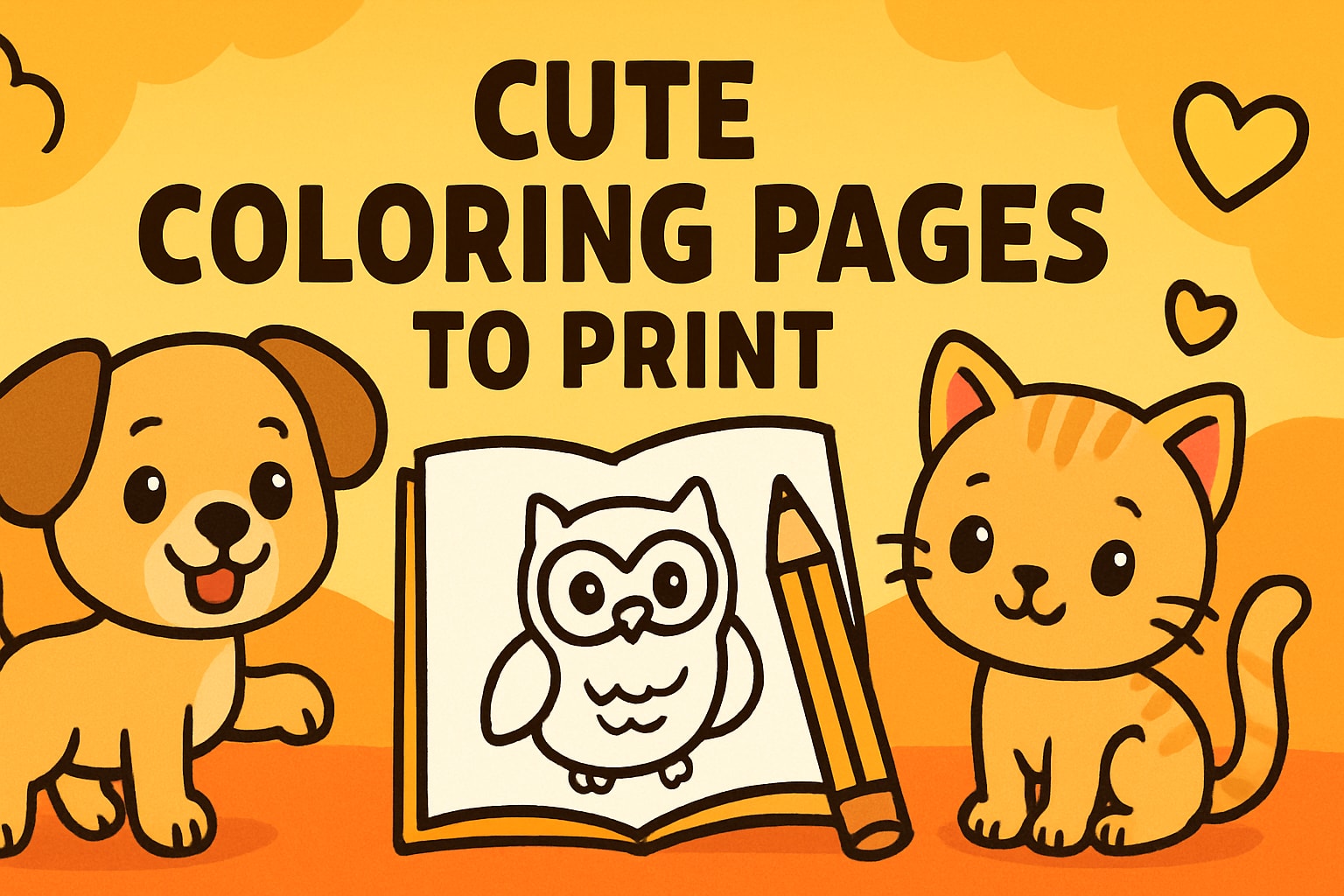 9 Adorable Cute Coloring Pages To Print For Kids In 2026