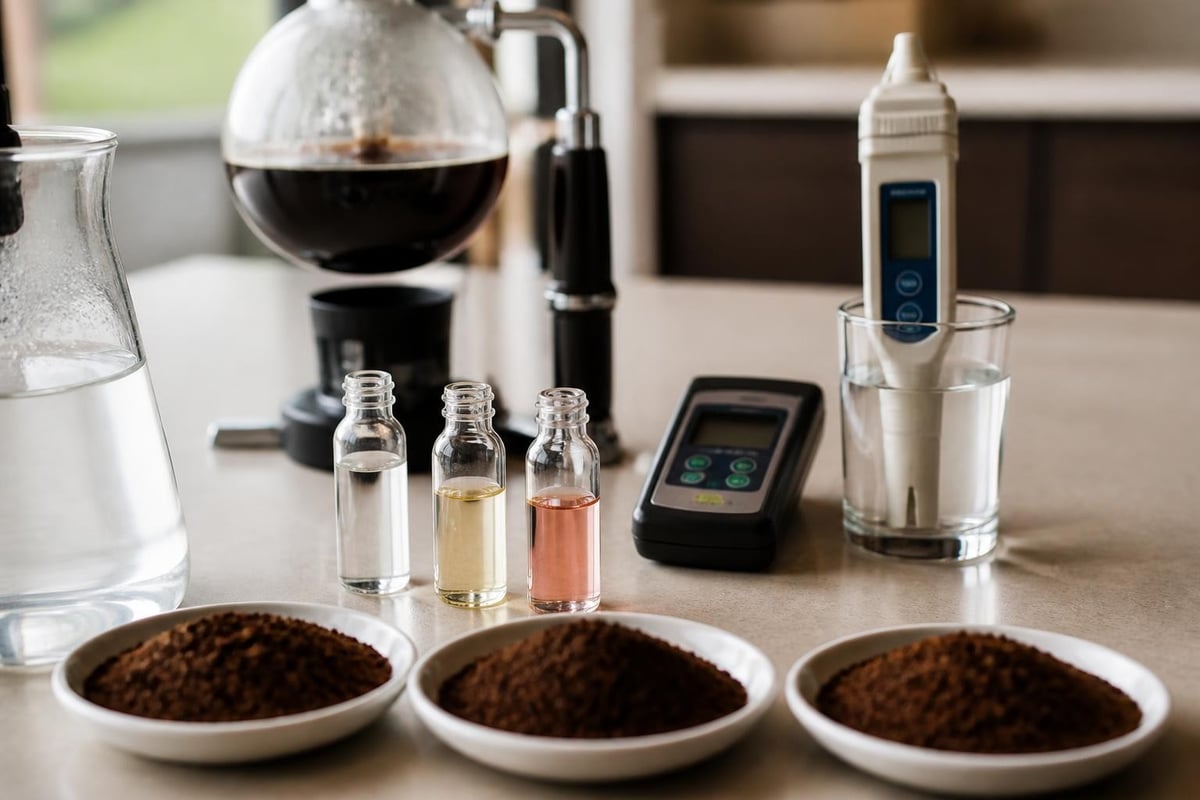 Water chemistry in coffee