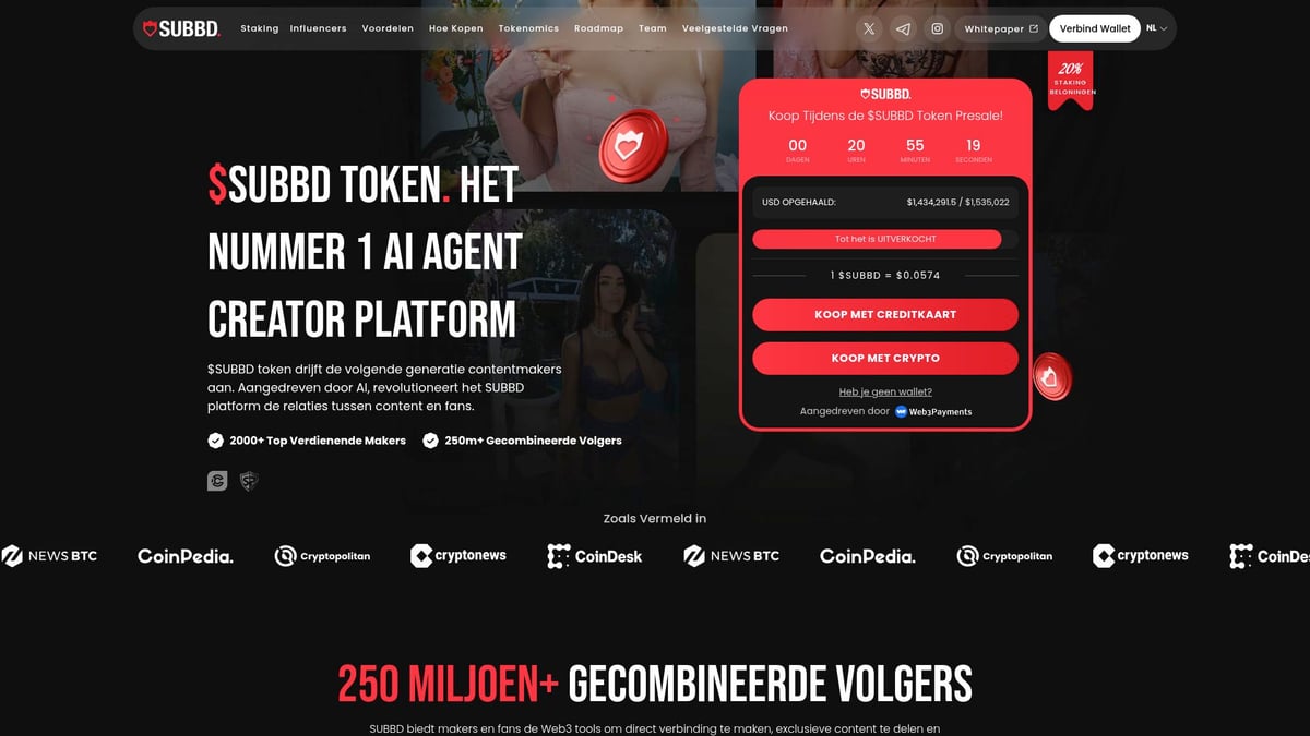 7 Beste Bitcoins Voor Slimme Investeringen In 2026 - 6. SUBBD Token (SUBBD)