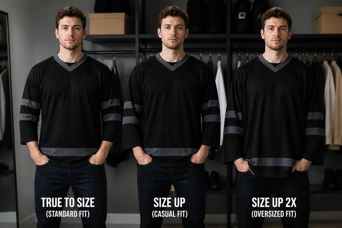 NHL blackout jersey sizing guide