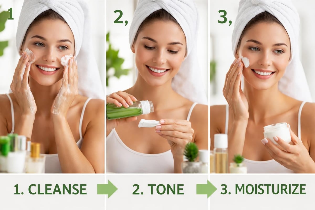 Daily vegan skincare routine