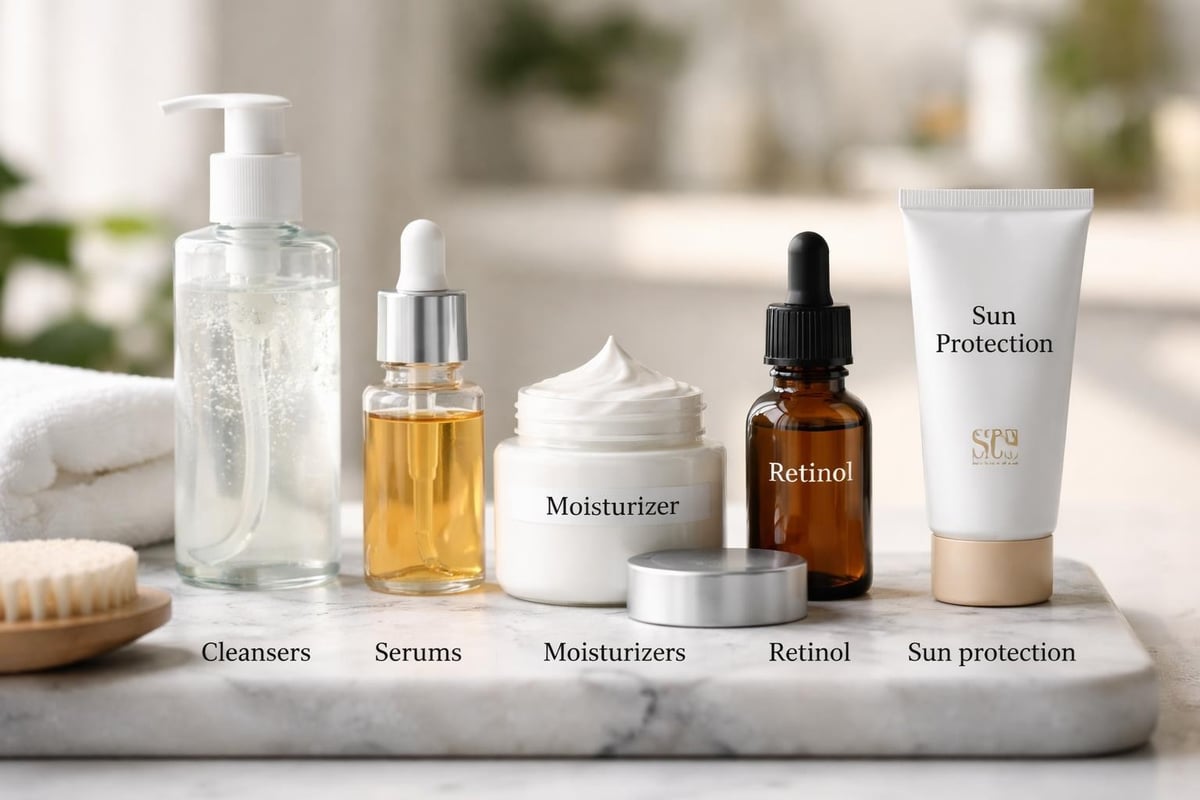 Five core skincare categories