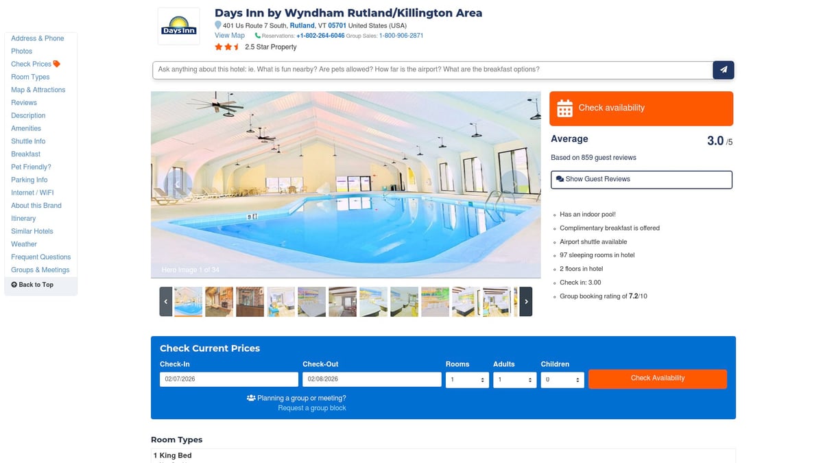 Top 7 Hotels in Rutland VT for a Memorable 2026 Stay - 6. Days Inn by Wyndham Rutland/Killington Area