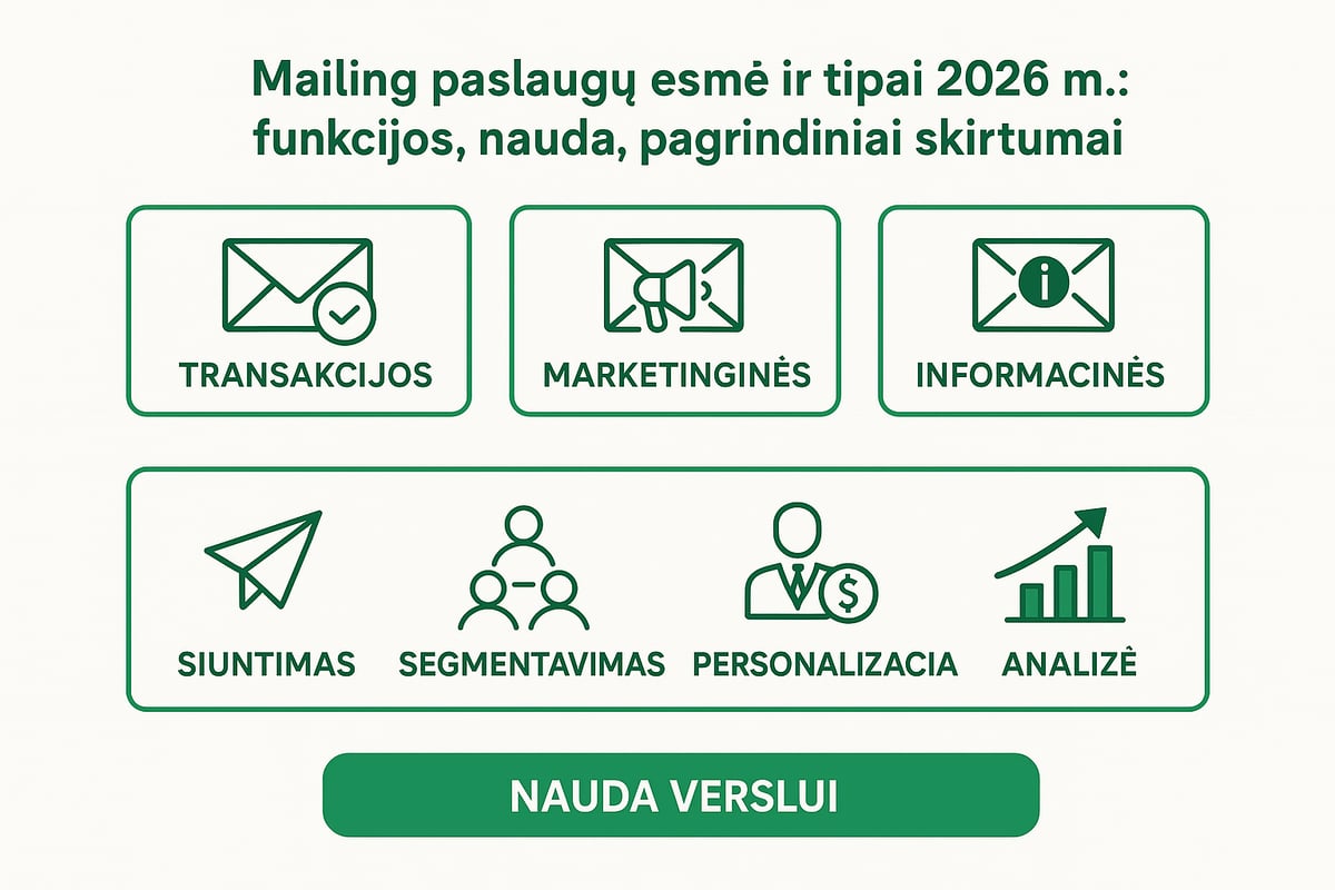 Mailing paslaugų esmė ir tipai