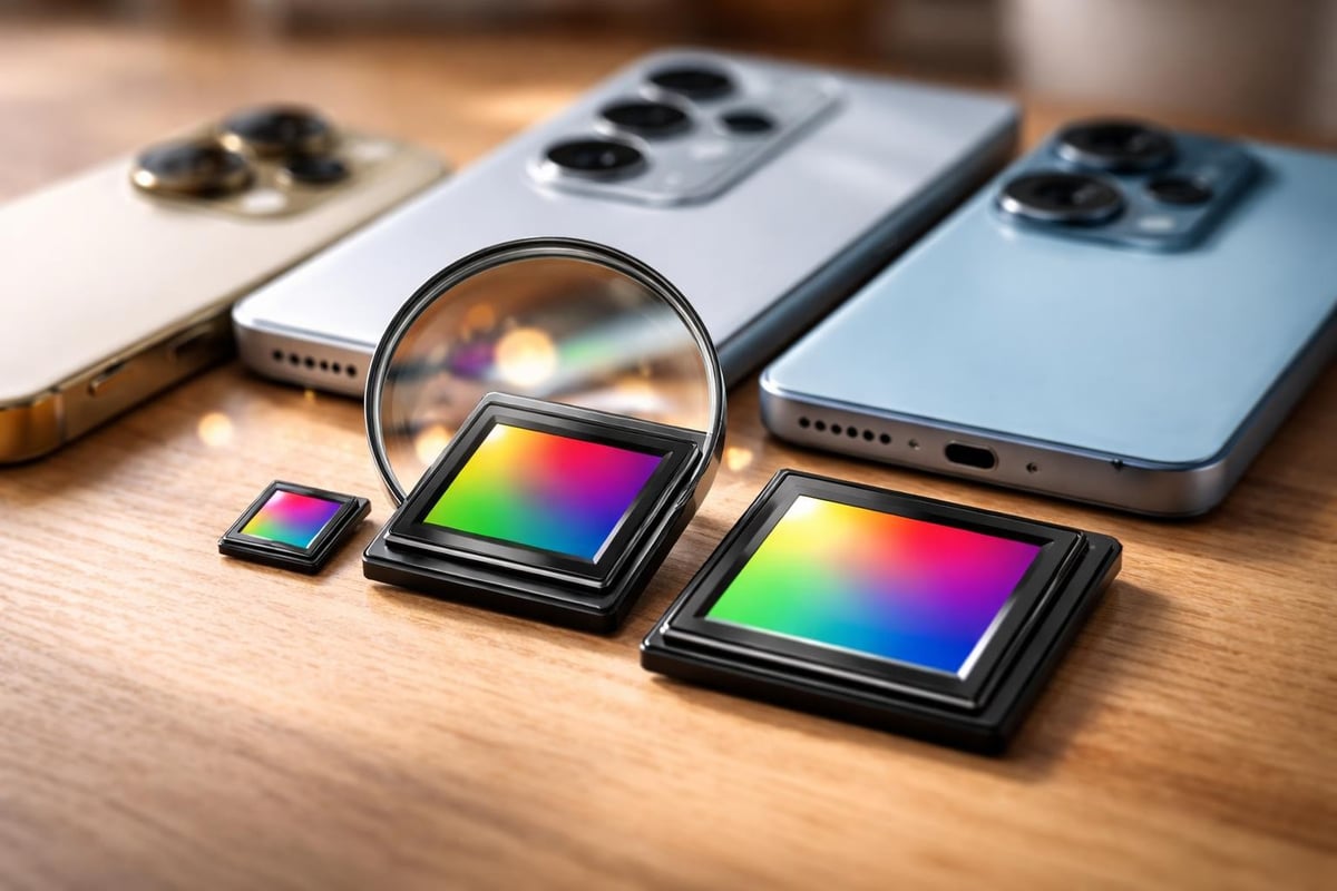 Smartphone sensor sizes