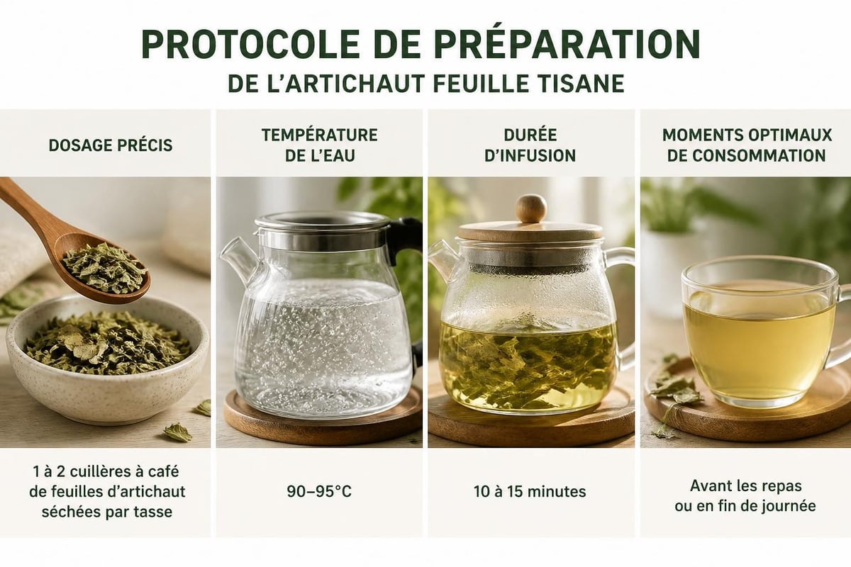 Préparation de tisane d'artichaut
