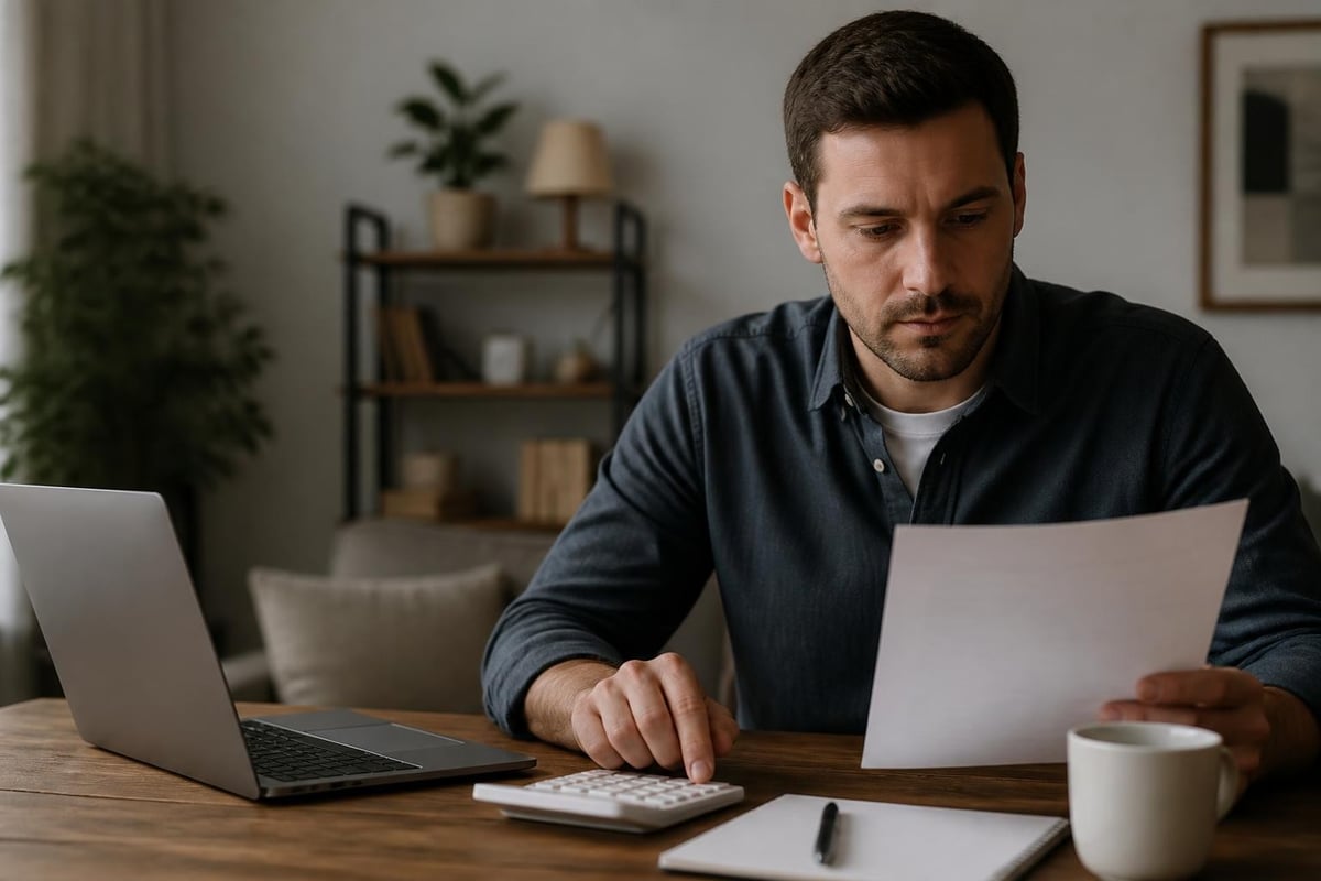 Monthly cash flow calculation breakdown
