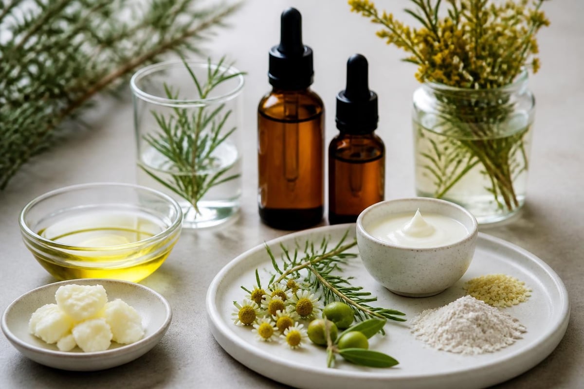 Natural skincare ingredient categories