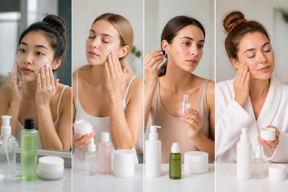 Skincare routine for different skin types
