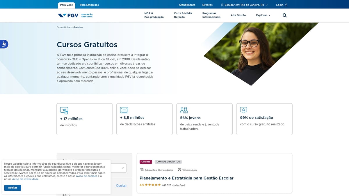 7 Melhores Curso Profissionalizante Online Para 2025 - Fundação Getulio Vargas (FGV) – Cursos Gratuitos Online