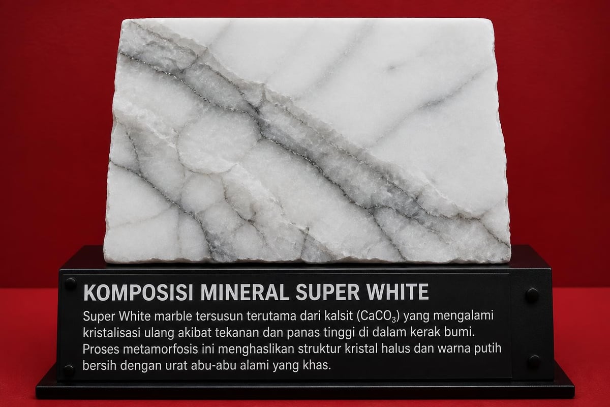 Karakteristik mineral marmer super white