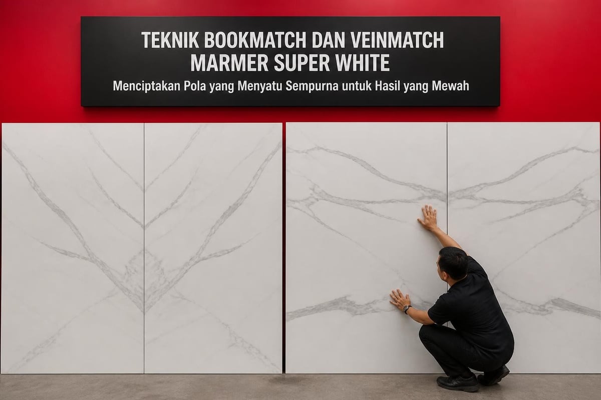 Teknik matching marmer premium