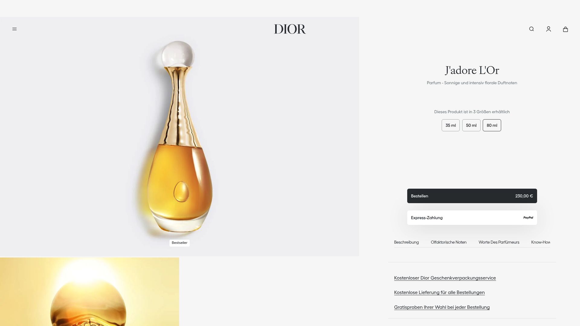 12 Best Product Landing Pages to Inspire You in 2025 - J’adore by Dior