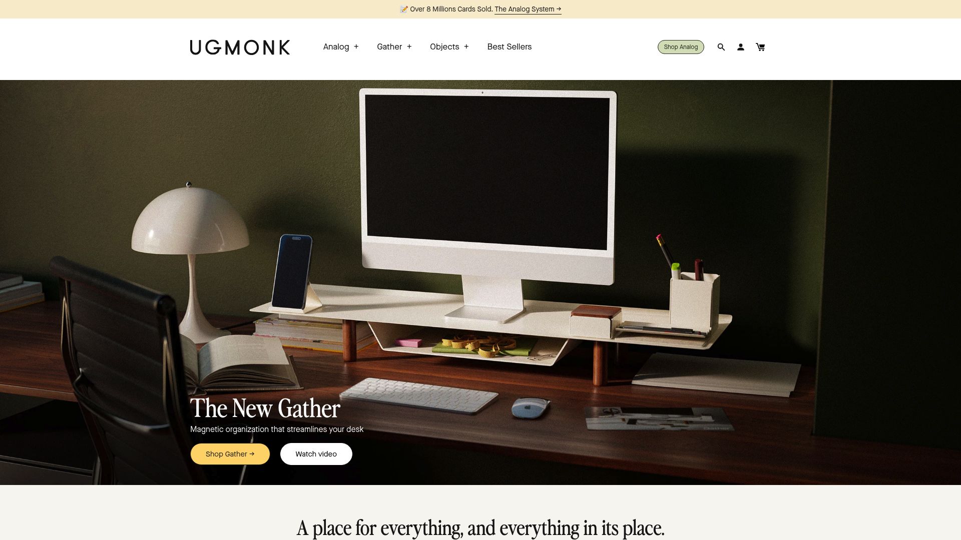 12 Best Product Landing Pages to Inspire You in 2025 - Ugmonk Gather Personal Organization System