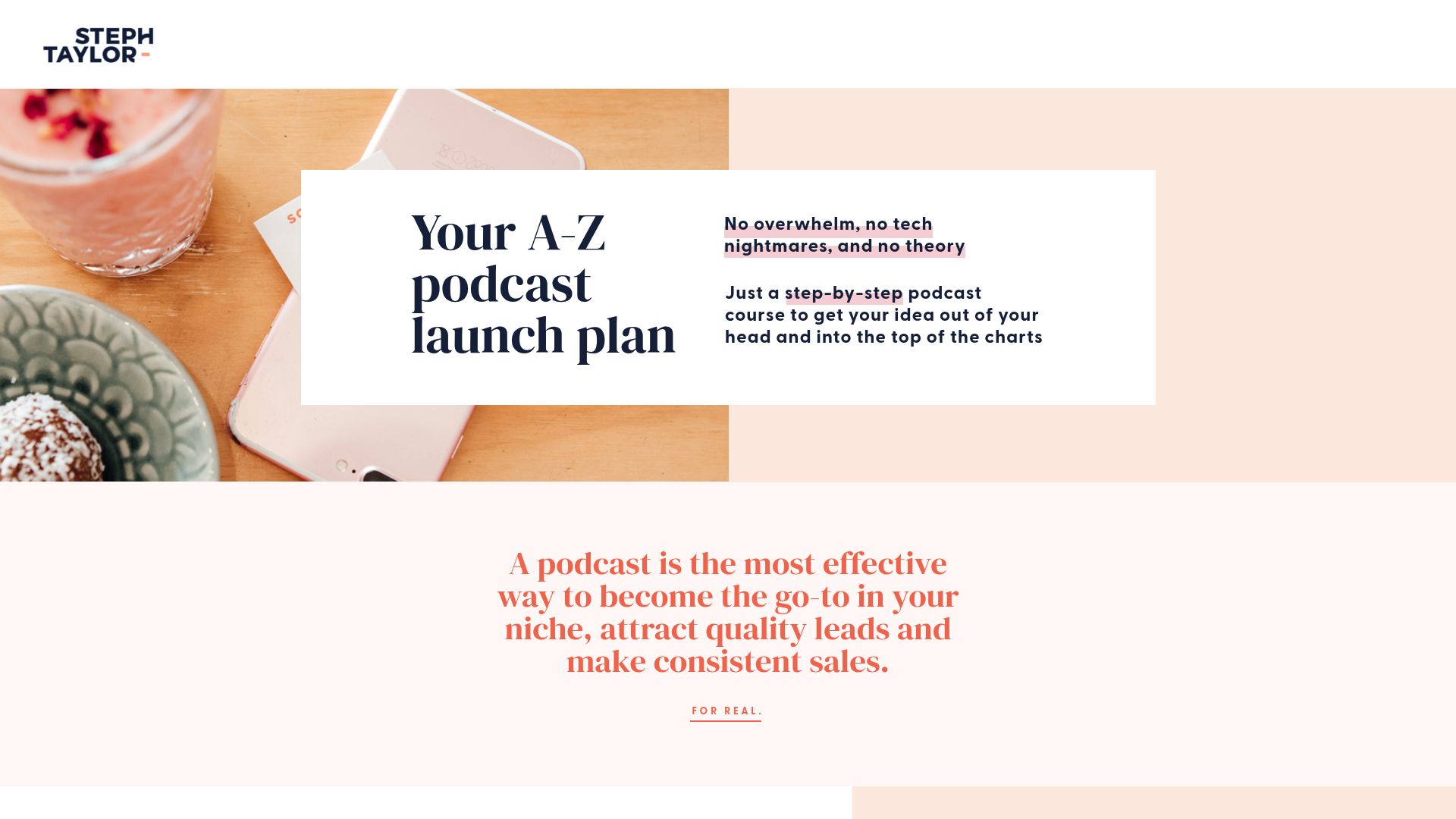 12 Best Product Landing Pages to Inspire You in 2025 - Steph Taylor: Podcast Course