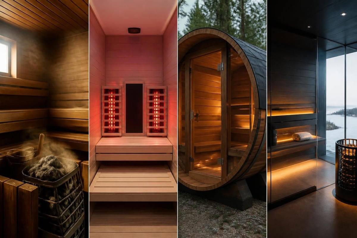 Types of wellness sauna technologies