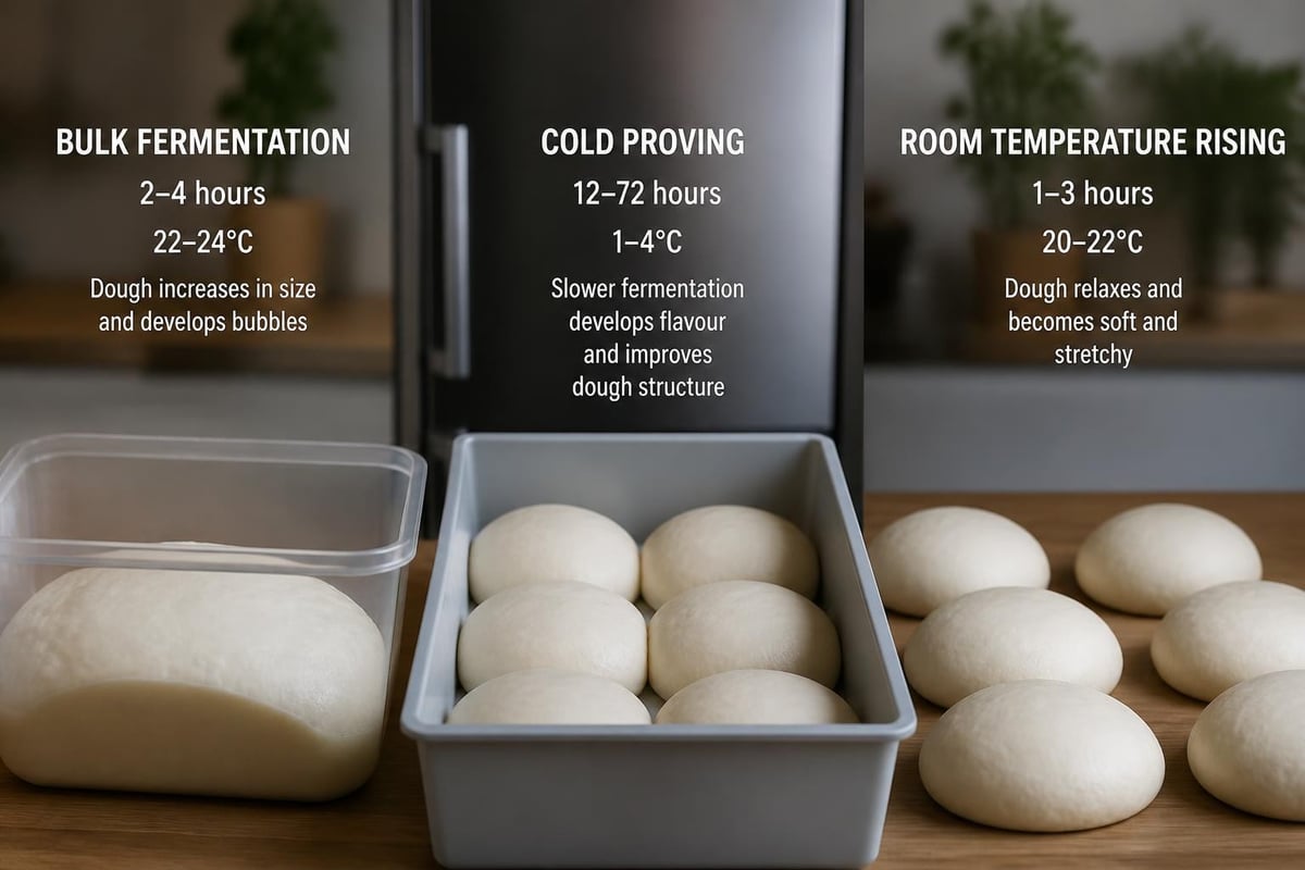 Fermentation and proving stages