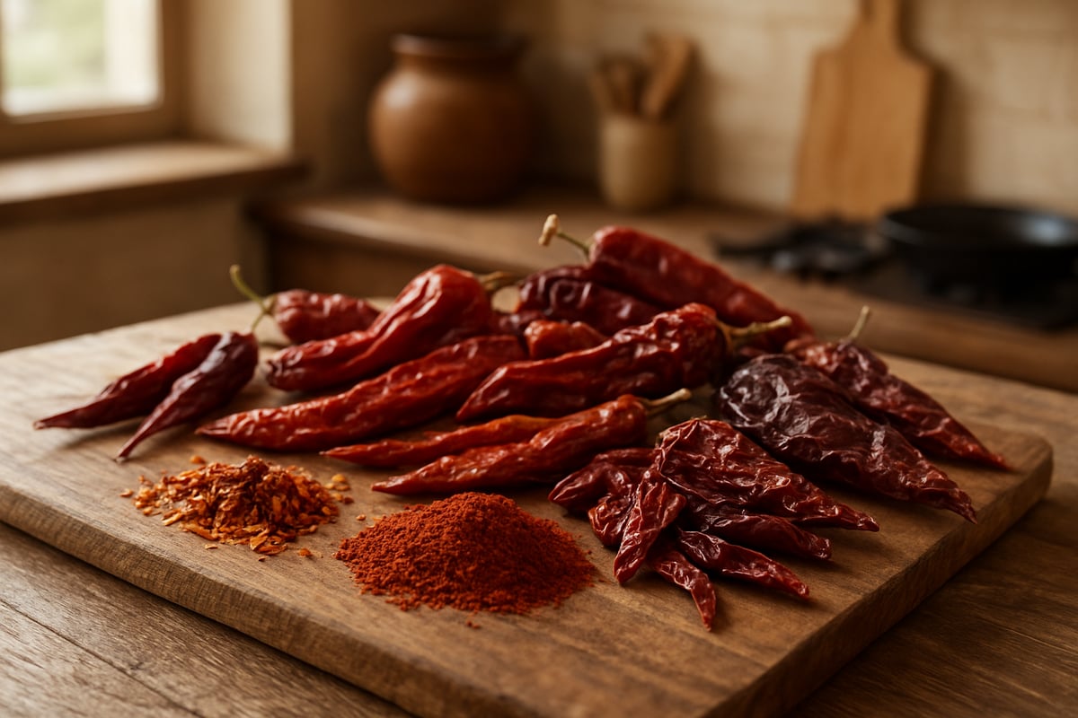 Les Différentes Variétés de Piments Rouges Séchés