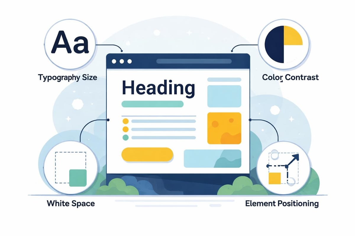 Visual hierarchy in web design