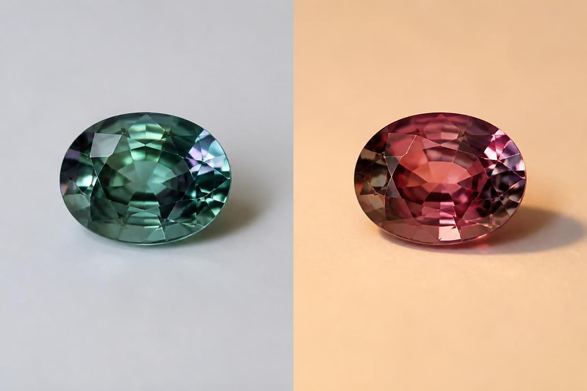 Alexandrite color change demonstration