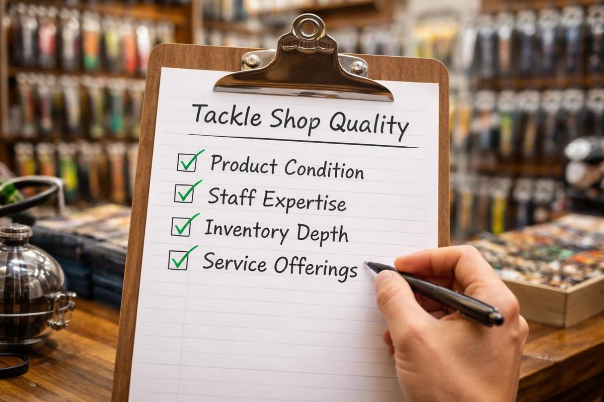 Quality indicators for tackle shops
