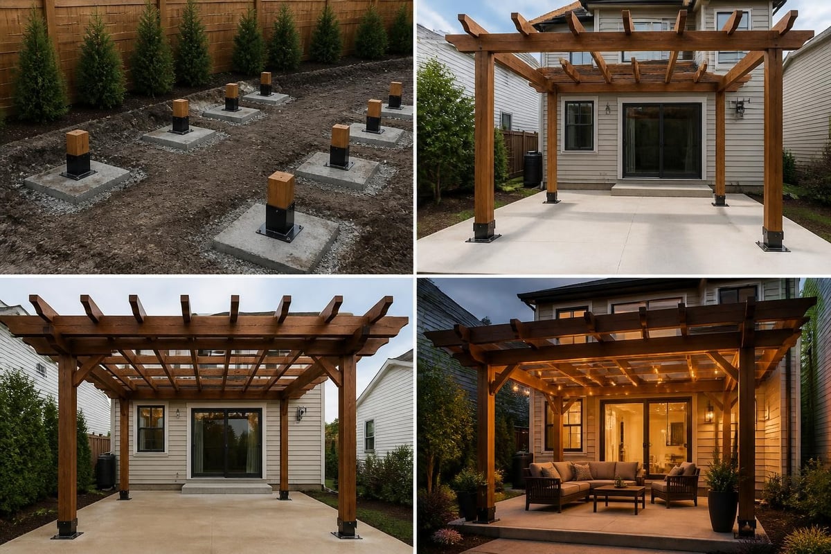 Pergola installation process