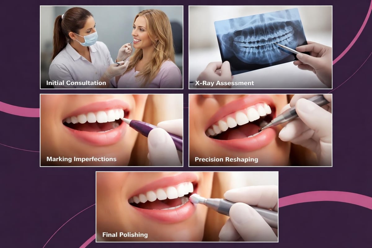 Dental contouring procedure steps