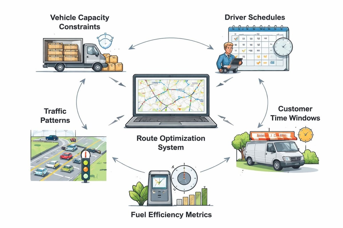 Route optimization components