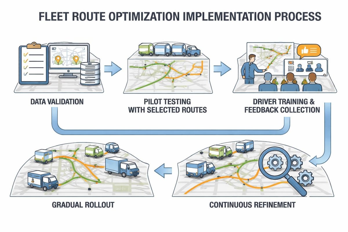 Route optimization implementation steps