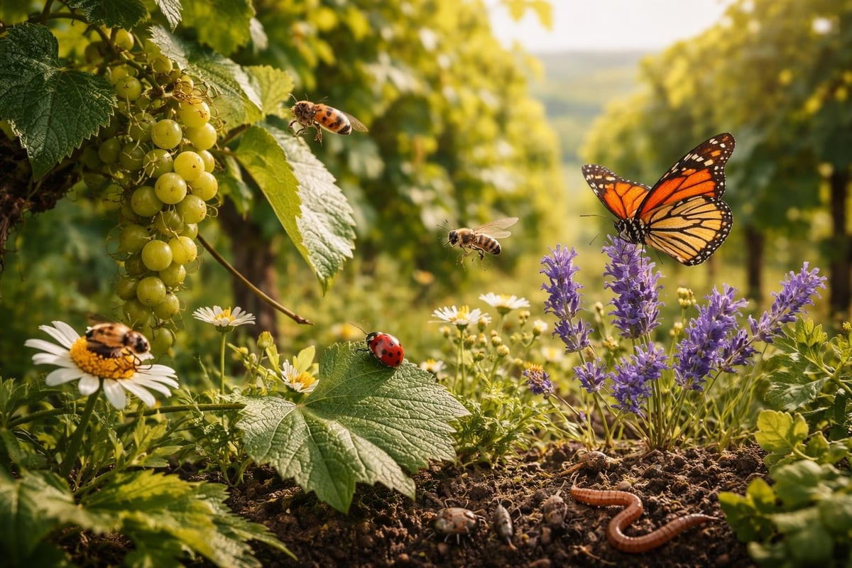 Organic vineyard biodiversity