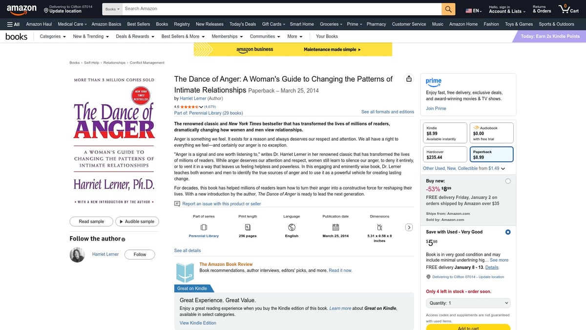 7 Must-Read Books on Anger Management for 2026 - 1. The Dance of Anger: A Woman’s Guide to Changing the Patterns of Intimate Relationships by Harriet Lerner