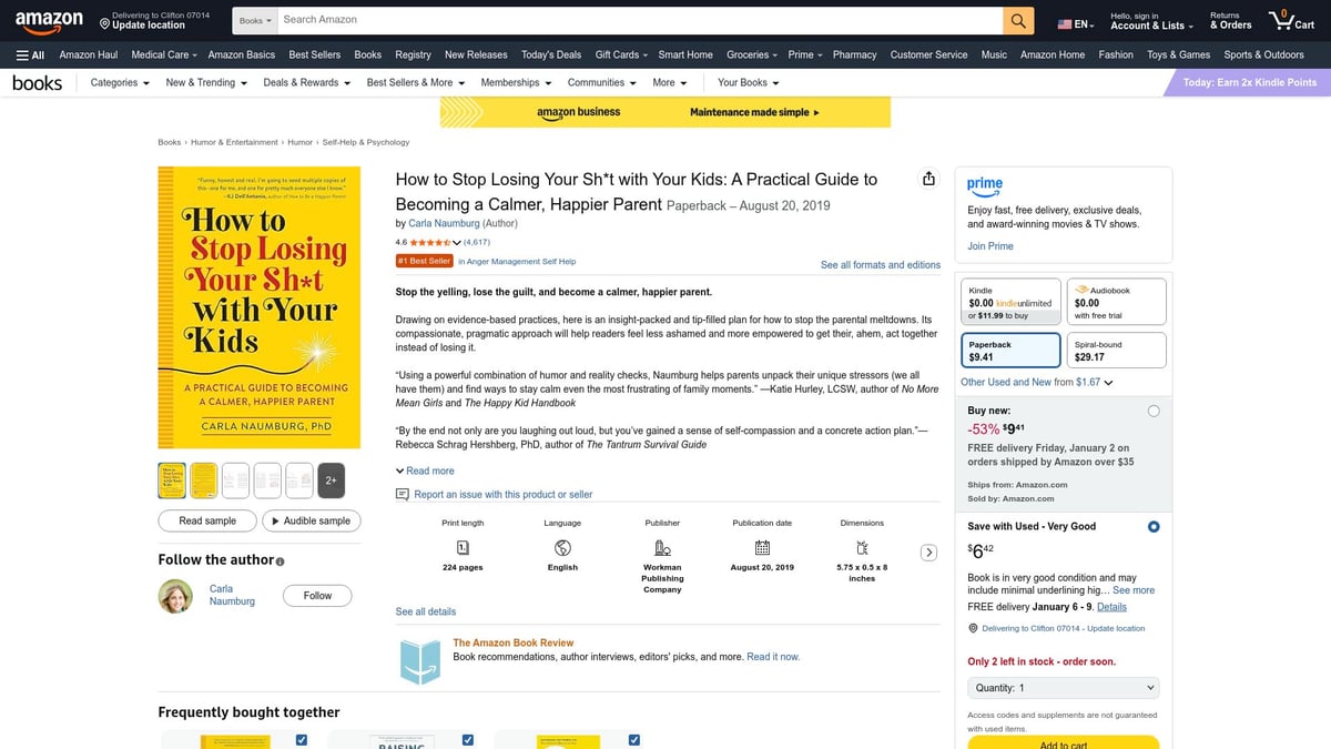7 Must-Read Books on Anger Management for 2026 - 4. How to Stop Losing Your Sh*t with Your Kids: A Practical Guide to Becoming a Calmer, Happier Parent by Carla Naumburg