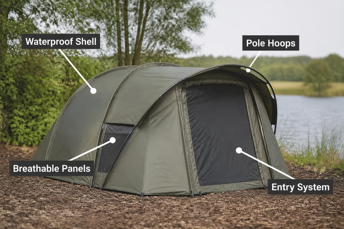 Bag tent components and structure