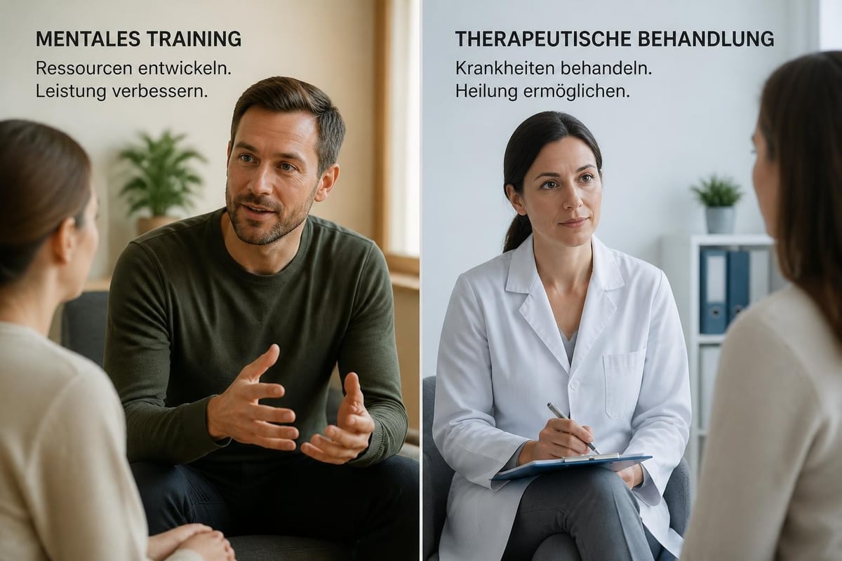 Unterschiede zwischen Mentaltraining und regulierten Berufen