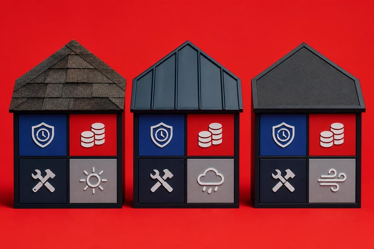 Comparison of roofing material types