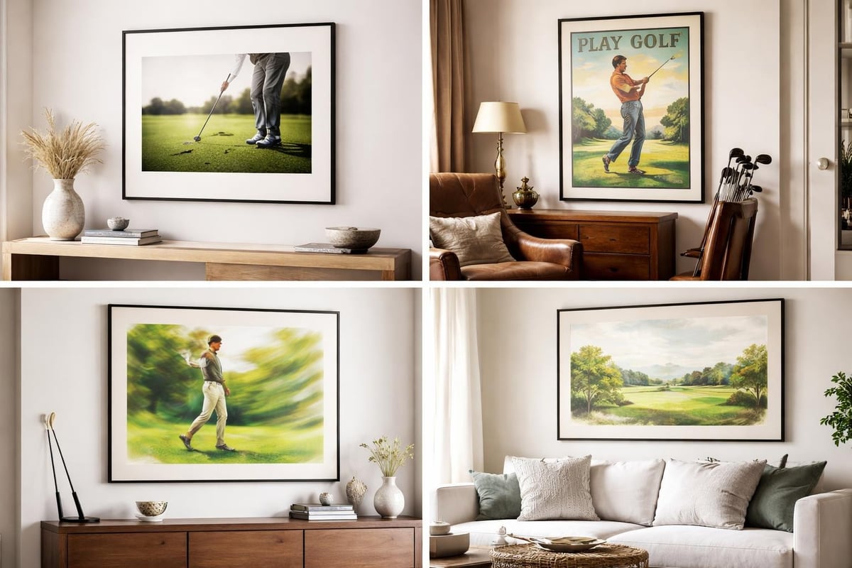 Golf art styles comparison