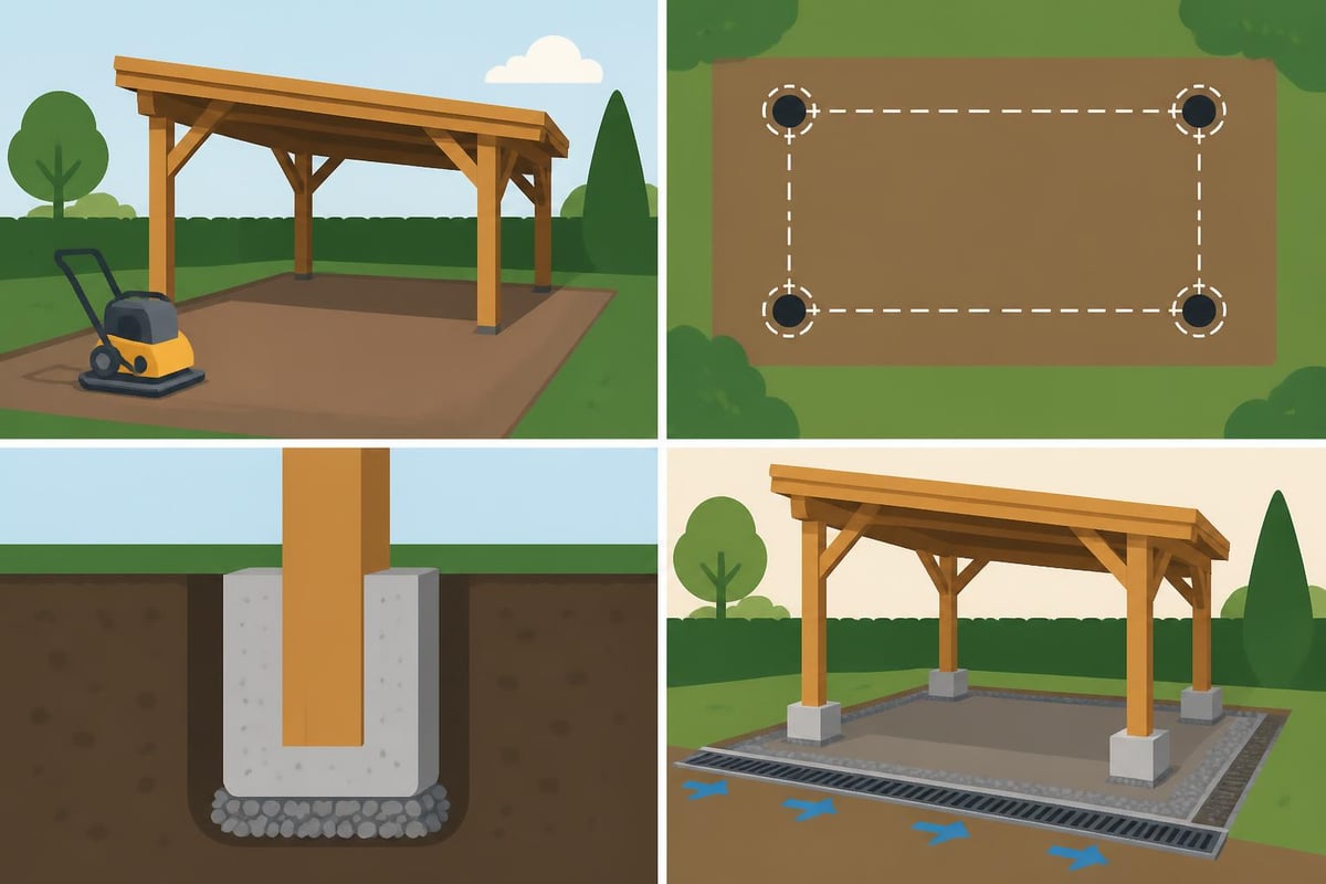 Carport foundation preparation