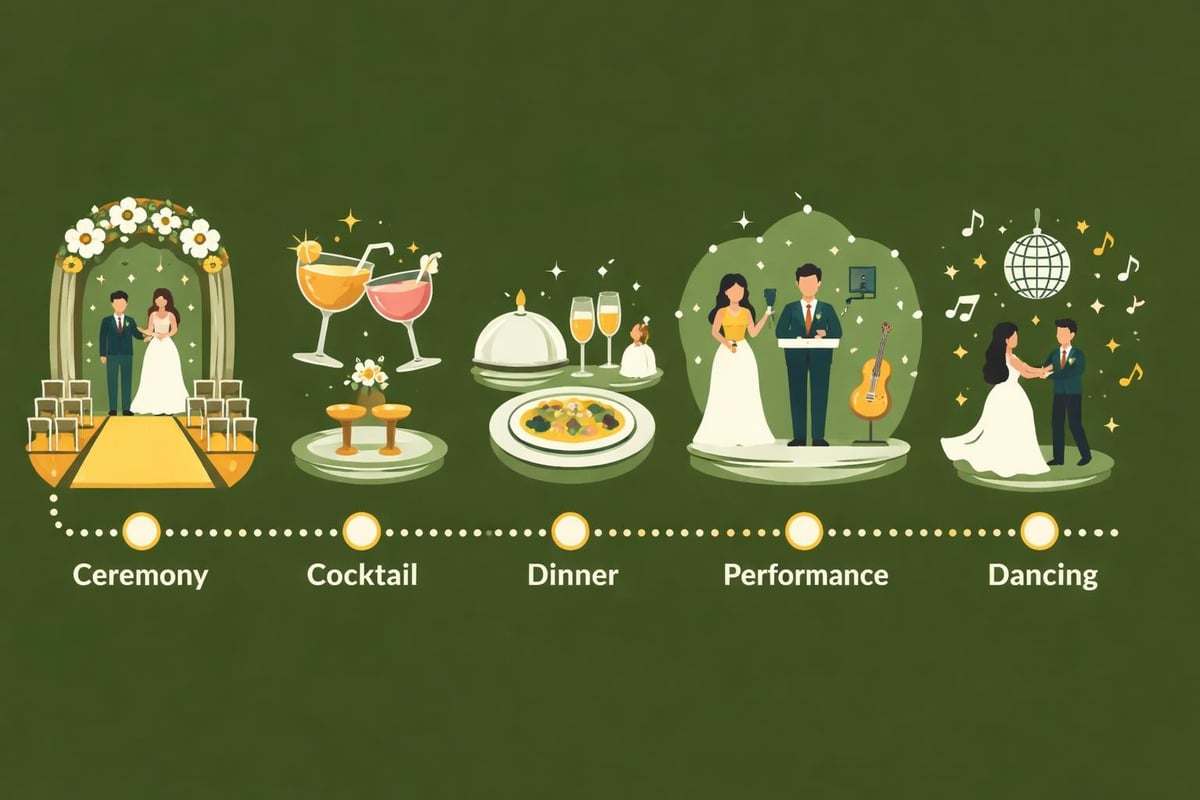 Zeitplanung für Hochzeitsunterhaltung