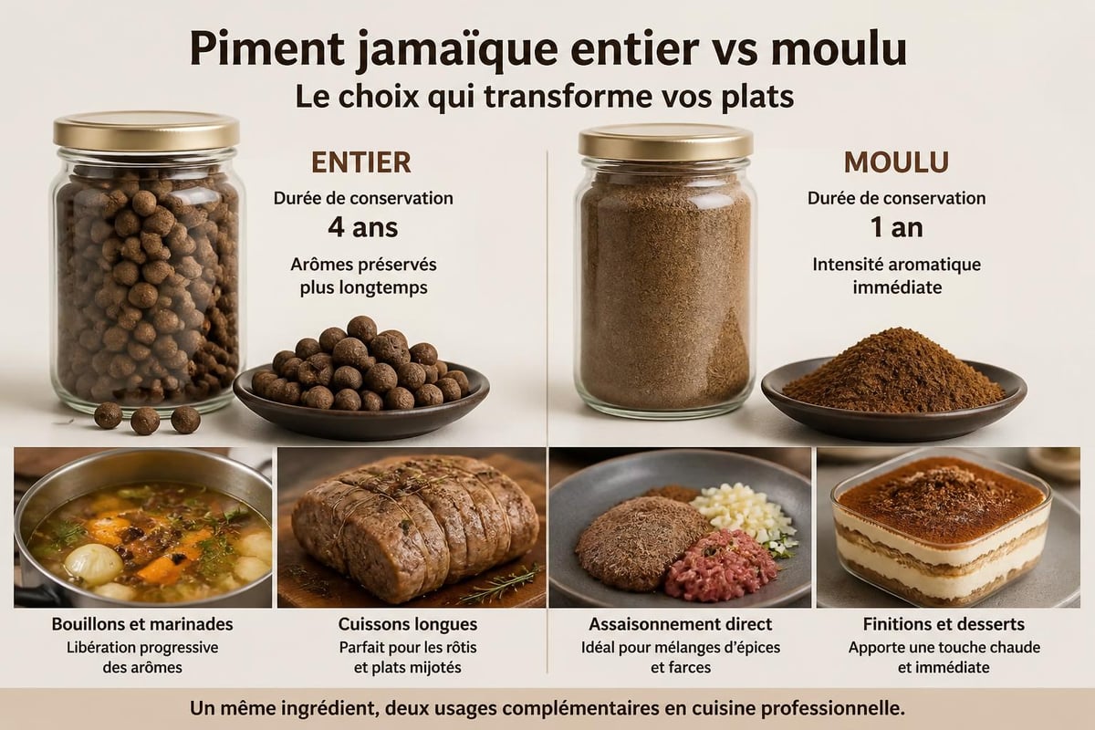 Comparaison du piment jamaïque