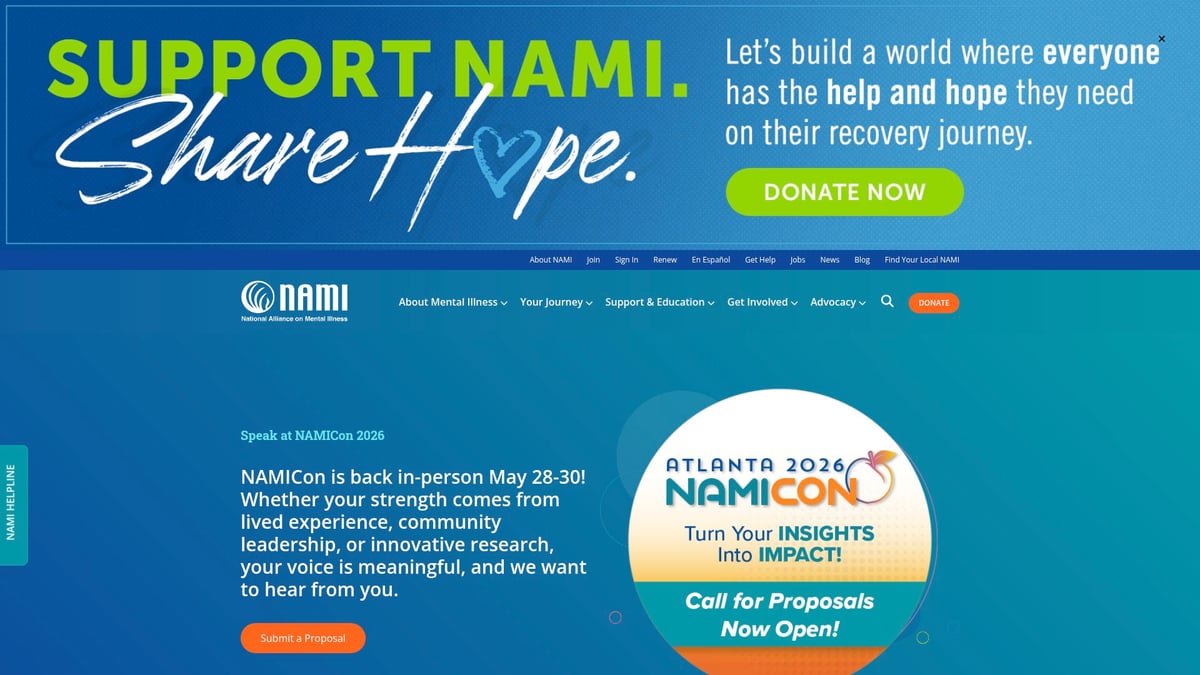 Top 8 Mental Health Organizations to Know in 2026 - National Alliance on Mental Illness (NAMI)