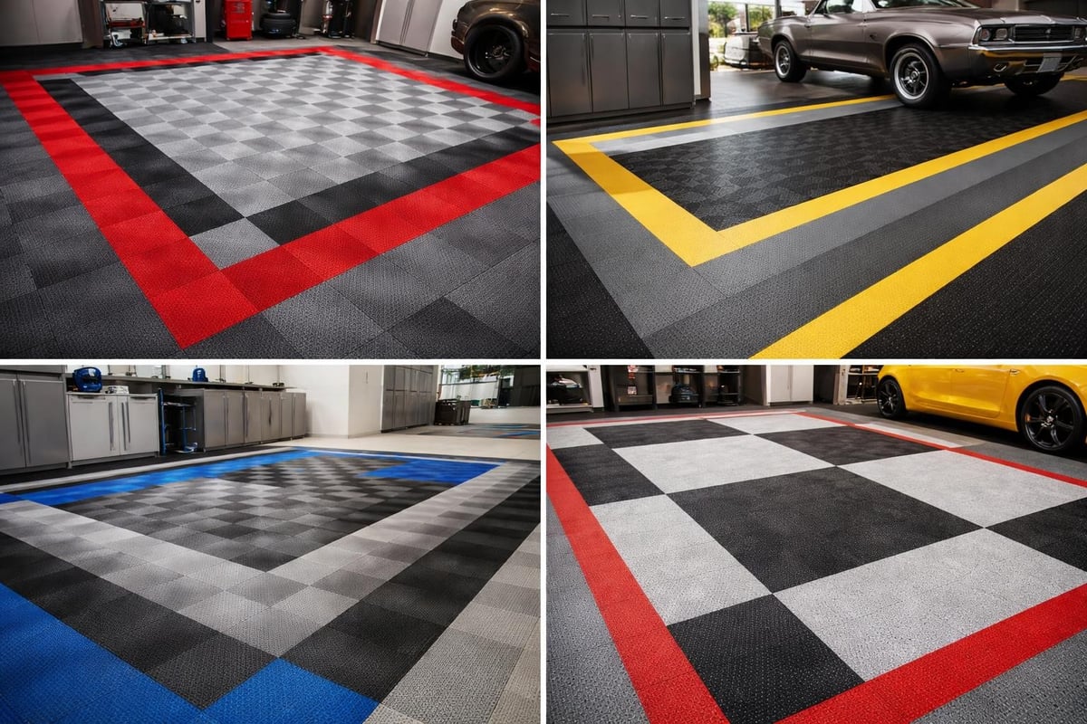 Custom garage floor design options