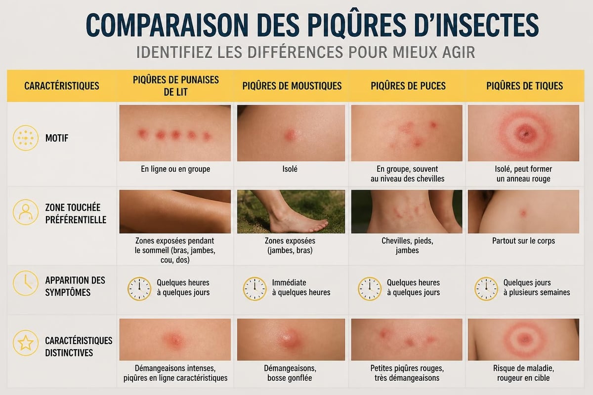 Critères de différenciation des piqûres