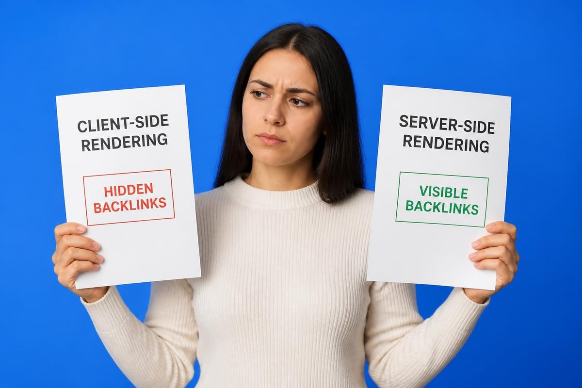 JavaScript rendering affecting backlink visibility
